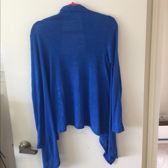 bobeau Bright Blue Open Front Cardigan Sz XS - Picture 6 of 8